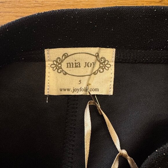JOYFOLIE MIA JOY Black Glitter Leggings Girls 5 5T NEW Naiya Legging NWT Girl - Picture 5 of 8